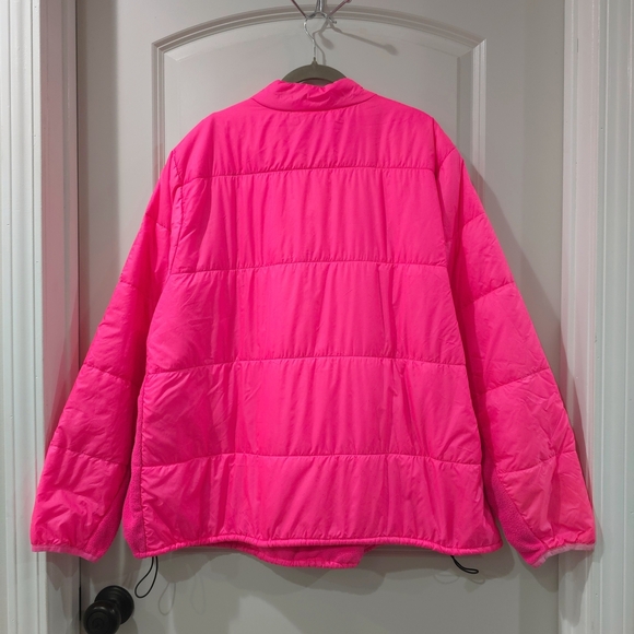 Torrid Hot Pink Happy Camper Fleece Pullover Quilted Jacket, Size 2, 2x - Picture 8 of 16